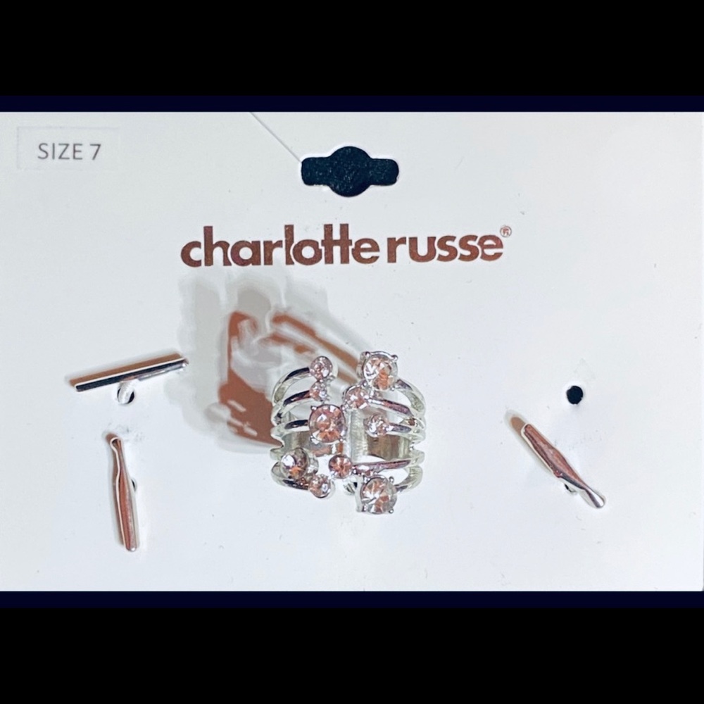 Brand New Silver/Crystal Ring by CHARLETTE RUSSE